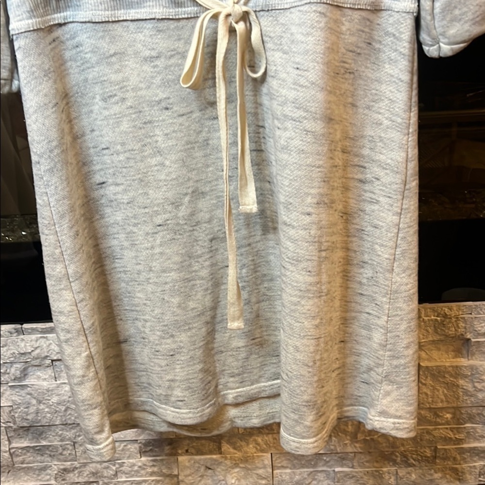 Anthropologie Gray Cozy Drawstring waist dress, Size Medium - Picture 10 of 12